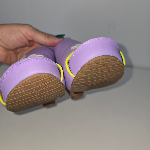 John Fluevog Christy Low Rules Floral Slingback Purple Green Sandal 6.5 w/Box - Picture 8 of 13